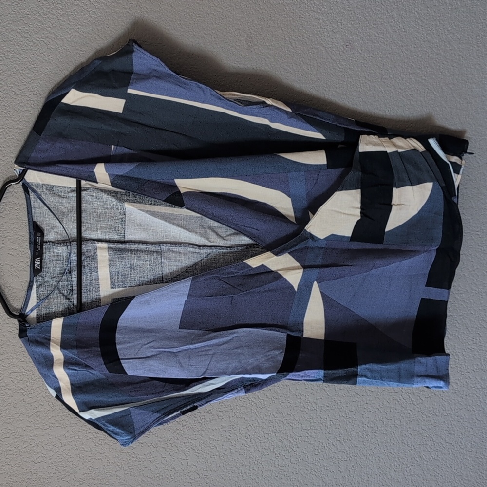 Zara color block blouse